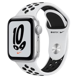 Apple Watch (Series SE) 2020 GPS 44 mm - Aluminium Silber - Nike Sportarmband Weiß