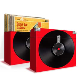 Bmi Boîtes en carton pour le rangement de vos vinyles - Big Ben VINYLCASE04 - Dimensions 35 x 33 x 19 cm - Lot de 2 Vinyl-Plattenspieler