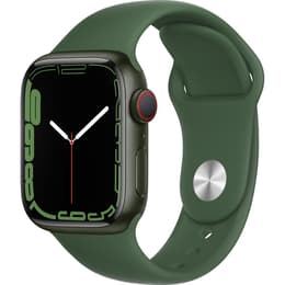 Apple Watch (Series 7) 2021 GPS + Cellular 41 mm - Aluminium Grün - Sportarmband Grün