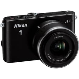 Hybrid-Kamera Nikon 1 J3 - Schwarz + Objektiv 1 Nikkor 5.6 VR 10-30mm f/3.5-5.6