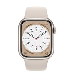 Apple Watch (Series 8) 2022 GPS 45 mm - Aluminium Beige - Sportarmband Polarstern
