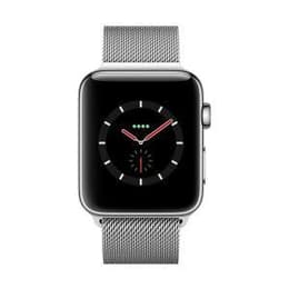 Apple Watch (Series 4) 2018 GPS + Cellular 44 mm - Rostfreier Stahl Silber - Milanaise Armband Silber