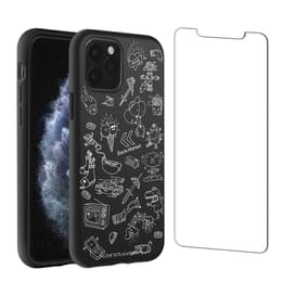 Back Market Hülle iPhone 11 Pro und schutzfolie - Recycelter Kunststoff - Schwarz & Weiß