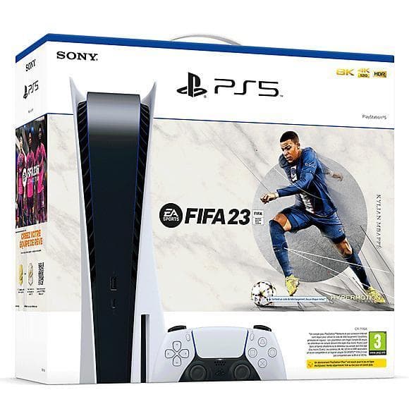 PlayStation 5 825GB - Weiß/Schwarz Digital Edition + FIFA 23