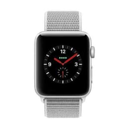 Apple Watch (Series 4) September 2018 44 mm - Aluminium Silber - Armband Sportarmband Grau