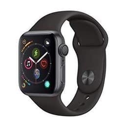Apple Watch (Series 4) 2018 40 mm - Aluminium Space Grau - Armband Sportarmband Schwarz