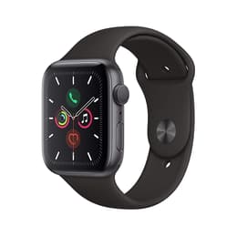 Apple Watch (Series 5) GPS 44 mm - Aluminium Space Grau - Sportarmband Schwarz