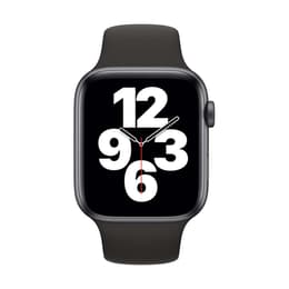 Apple Watch (Series SE) September 2020 40 mm - Aluminium Space Grau - Armband Sportarmband Schwarz