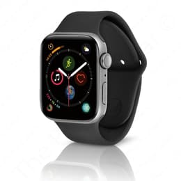 Apple Watch (Series 4) GPS 40 mm - Aluminium Silber - Sportarmband Schwarz