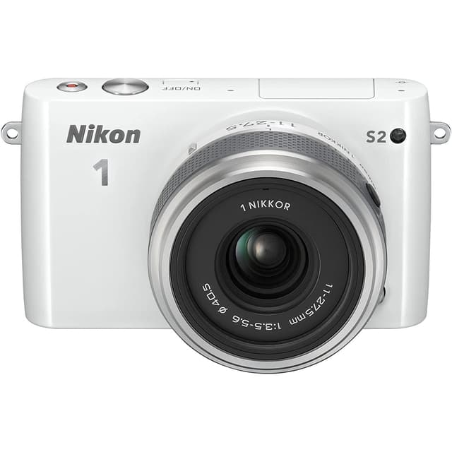 Hybridkamera - Nikon 1 S2 - Weiß + Nikkor-Objektiv 11-27,5 mm