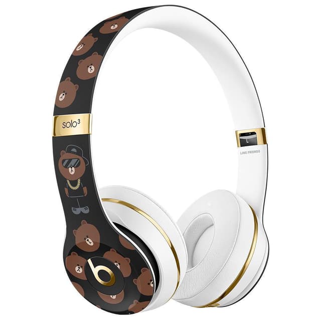 Kopfhörer Bluetooth mit Mikrophon Beats By Dr. Dre Solo3 Line Friends Special Edition Wireless - Weiß/Schwarz
