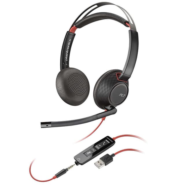 Kopfhörer   Gaming    mit Mikrophon Plantronics Blackwire C5220 - Schwarz