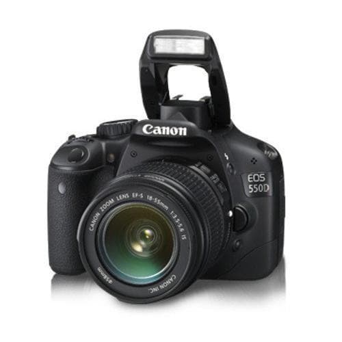 Reflex - Canon Eos 550D - Schwarz + Canon EF-S IS 18 Objektiv - 55 mm