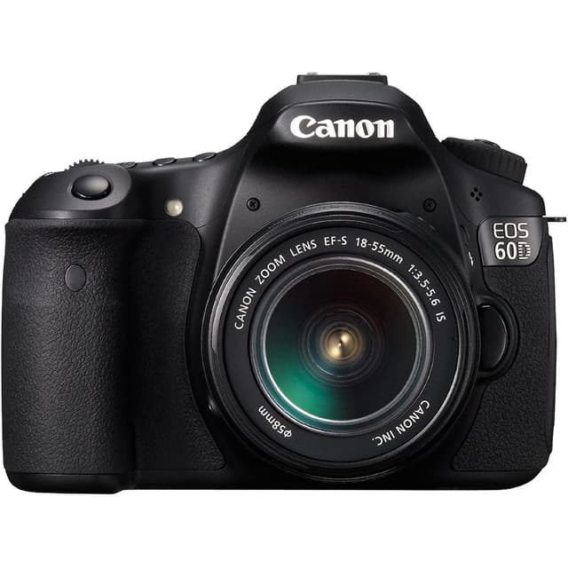 Reflex - Canon EOS 60D - Schwarz + Objektiv EF-S  18-55 mm 1: 3,5-5,6 Is