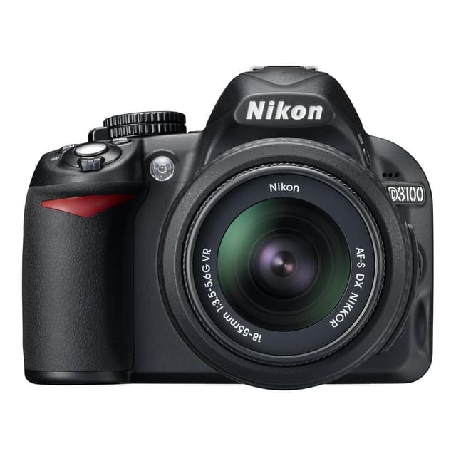 Reflex - Nikon D3100 - Schwarz + Objektiv 18-55mm + 55-200mm