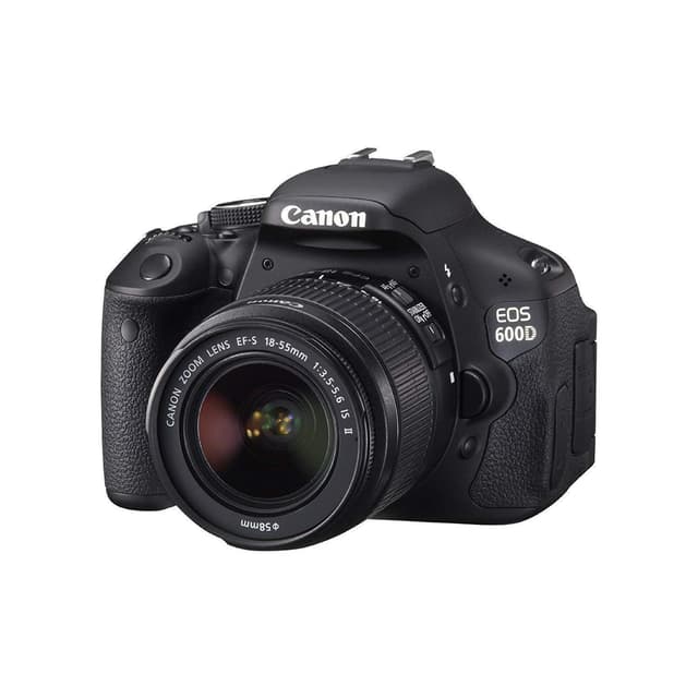 Spiegelreflexkamera Canon EOS 600D - Schwarz + Objektiv Canon EF-S 18-55mm f/3.5-5.6 IS II