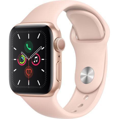 Apple Watch (Series 4) 2018 44 mm - Aluminium Gold - Armband Sportarmband Rosa