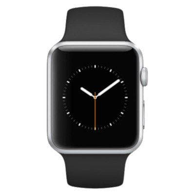 Apple Watch (Series 4) September 2018 44 mm - Aluminium Silber - Armband Sportarmband Schwarz
