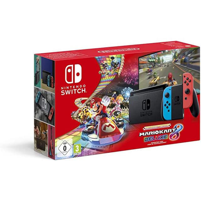 Nintendo Switch 32GB - Blau/Rot + Mario Kart Deluxe