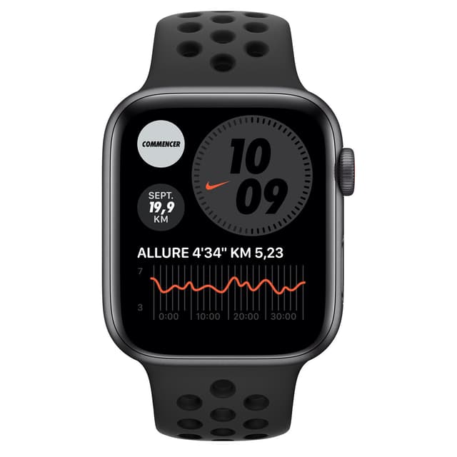 Apple Watch (Series 5) GPS 40 mm - Aluminium Space Grau - Nike Sportarmband Anthrazit/Schwarz