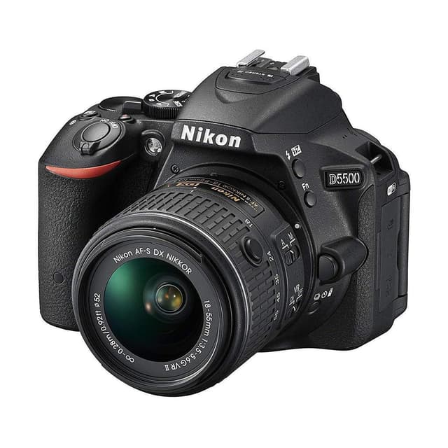 Reflex - Nikon D5500 Schwarz Objektiv Nikon AF-S DX Nikkor 18-55mm f/3.5-5.6G VR II