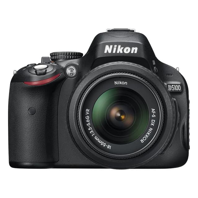 Spiegelreflexkamera Nikon D5100 Schwarz + Objektiv Nikon AF-S DX Nikkor 18-55 mm f/3.5-5.6G VR