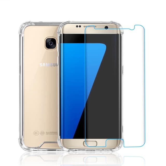 Hülle und 2 Schutzfolien Galaxy S7 - Recycelter Kunststoff - Transparent