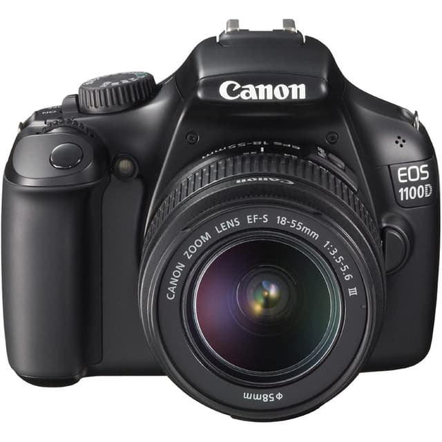 Reflex -CANON EOS 1100D - Schwarz+ Objektiv Canon Zoom Lens EF-S 18-55mm f/3.5-5.6 III