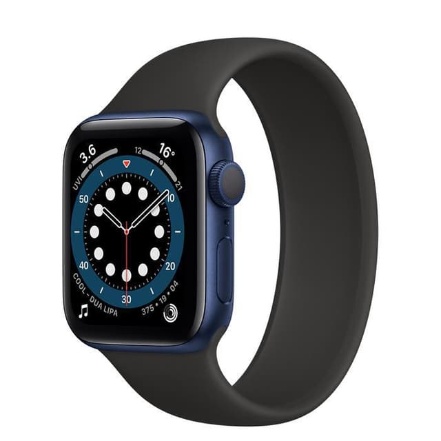 Apple Watch (Series 6) GPS + Cellular 44 mm - Aluminium Blau - Sportarmband Schwarz