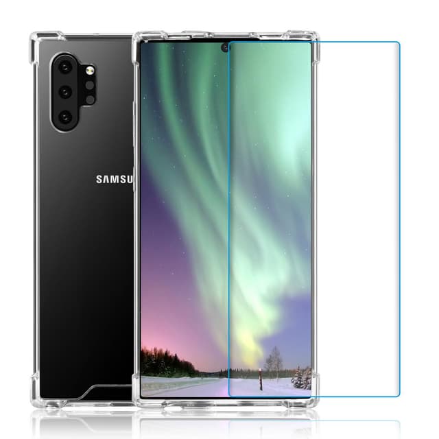 Hülle und 2 Schutzfolien Galaxy Note 10+/Note 10+ 5G - Recycelter Kunststoff - Transparent