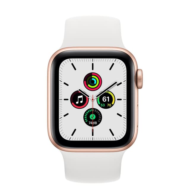 Apple Watch (Series 6) GPS + Cellular 40 mm - Aluminium Gold - Sportarmband Weiß