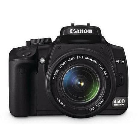 Spiegelreflexkamera Canon EOS 450D Schwarz + Objektiv Canon Zoom Lens EF-S IS 18-55 mm f/3.5-5.6