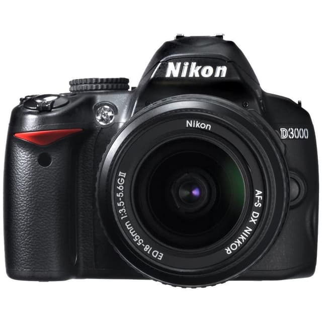 Spiegelreflexkamera Nikon D3000 Schwarz + Objektiv Nikon AF-S DX Nikkor 18-55 mm f/3.5-5.6G II