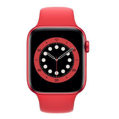 Apple Watch (Series 6) GPS + Cellular 44 mm - Aluminium Rot - Sportarmband Rot