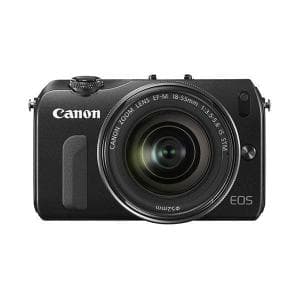 Spiegelreflexkamera Canon EOS M - Schwarz + Objektiv Canon Zoom Lens EF-M IS STM